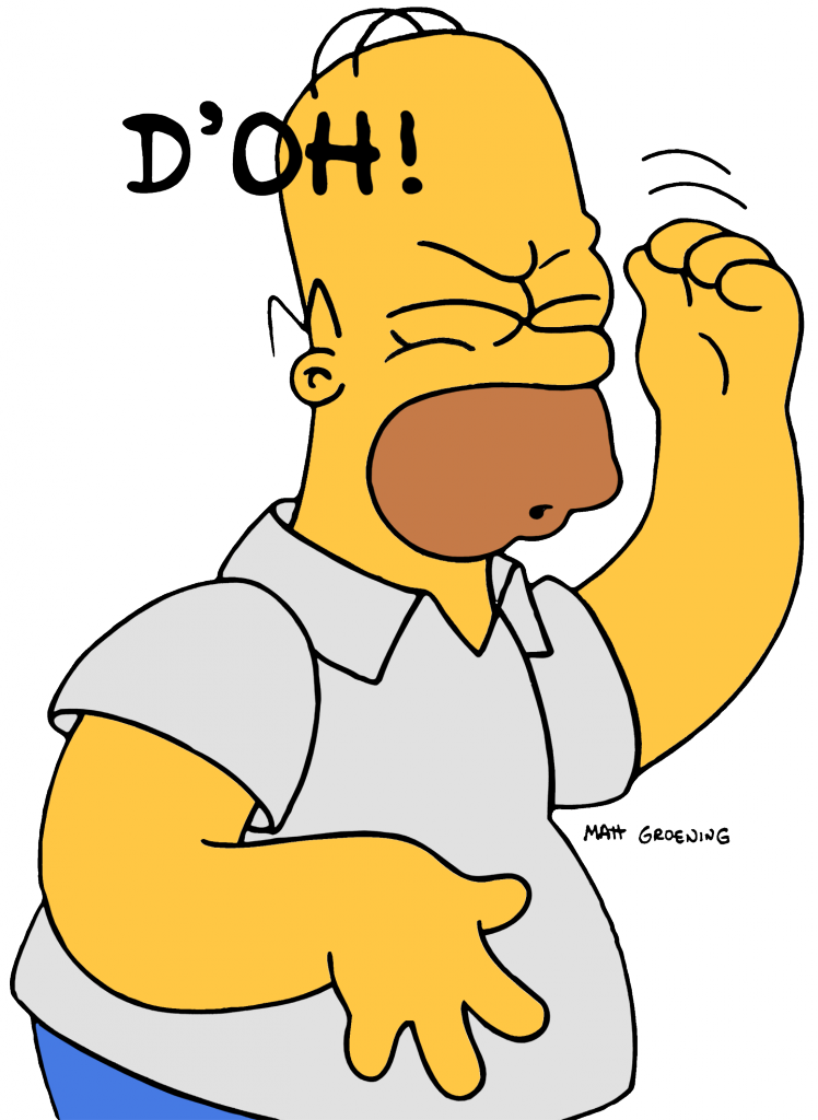 Immagine di Homer Simpson "Doh" - Reyboz Blog